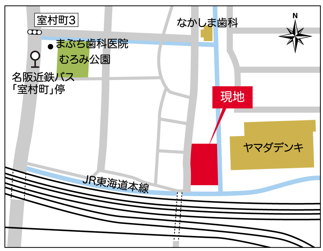 拡大した周辺地図